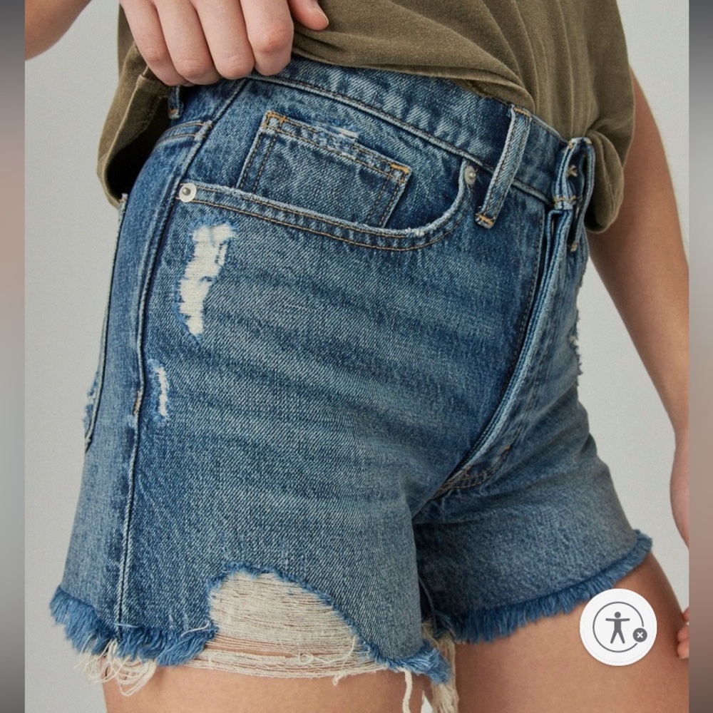 Lucky Brand hemp high rise midi shorts